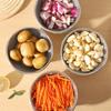 Microporous Structure Rice Strainer Beige Silver Strainer with Bowl Colander with Bowl  Meal Prep