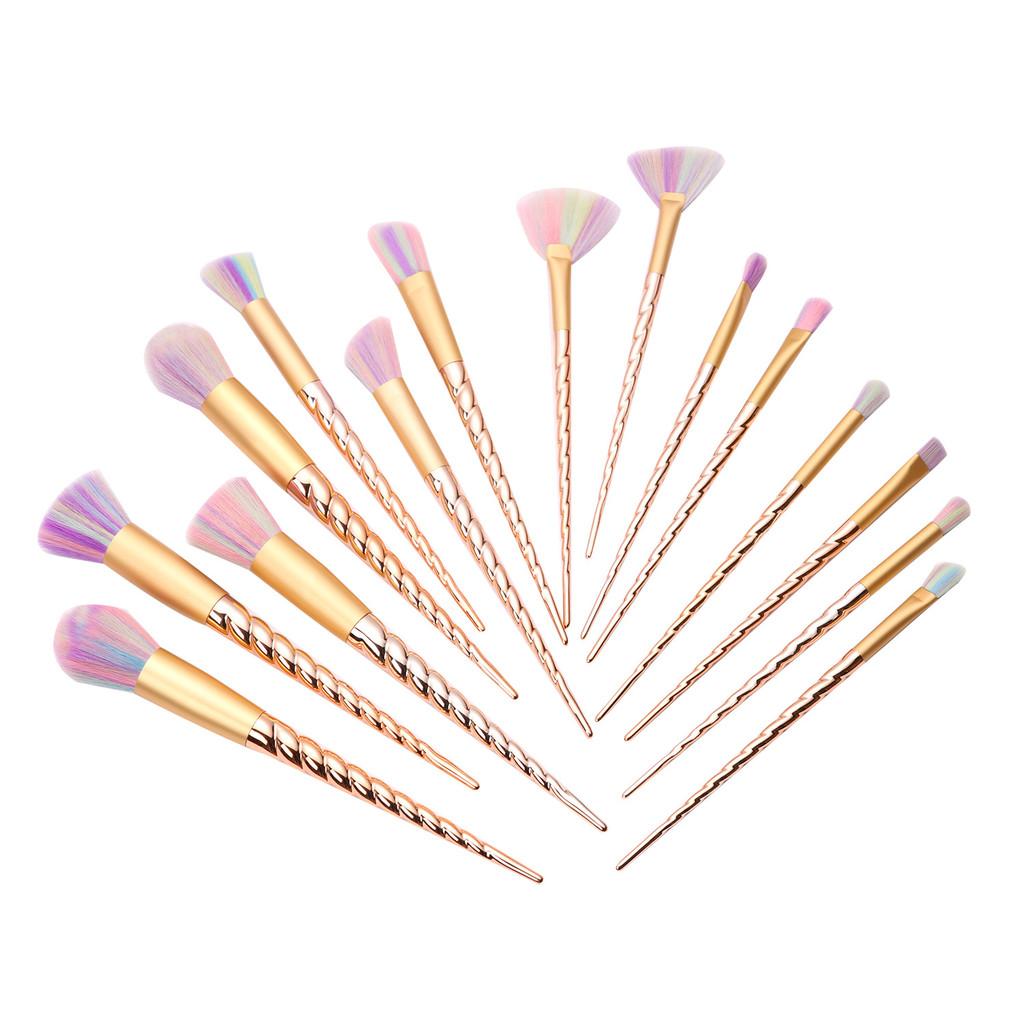 Female Unicorn 10pcs Makeup Brushes Set Thread Contour Eyeshadow Powder Brush