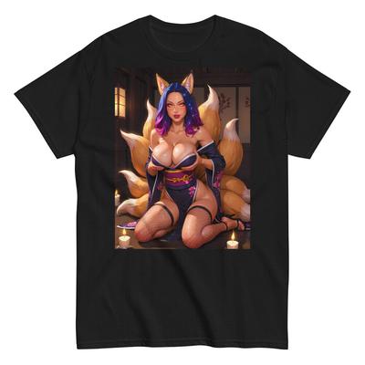 T-shirt Unisex a Maniche Corte Anime Ecchi Caldo Hentai Sexy Manga Waifu