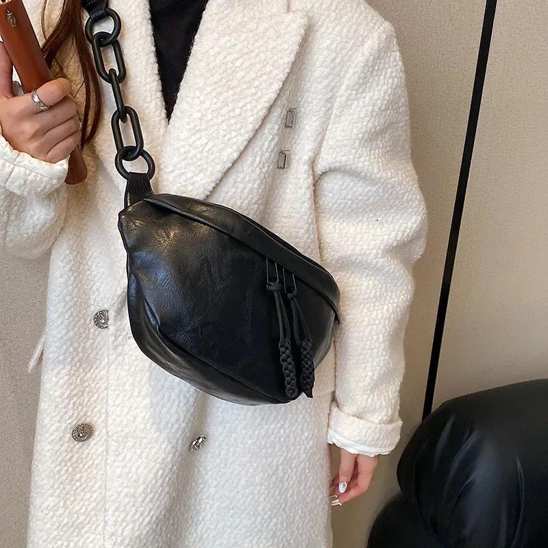 Fashion Soft Leather Waist Bag Ladies Fanny Pack  Shoulder Belt Purse Bags Fashion Designer Crossbody Chest Bags