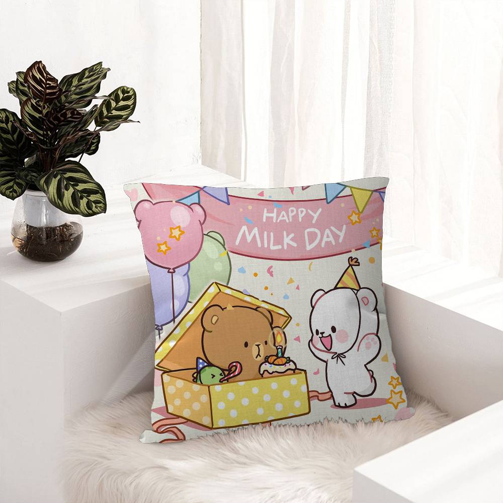 M-Мокко-M-Молочный Медведь Подушка Чехол для Подушки Наволочка Гостиная Диван Домашний Декор Индивидуальный 30x30 cm