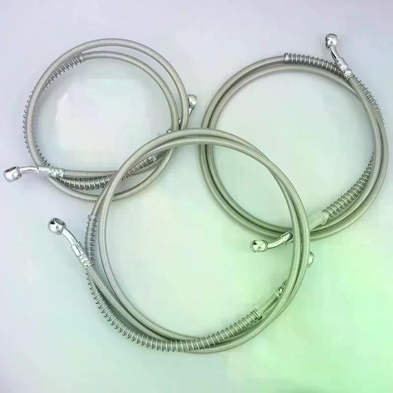 50-200CM Motorcycle Brake Oil Hose Brake Line Universal Motorbike Stainless Steel Braided Pipeline Modification Parts