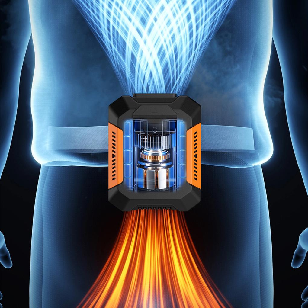 USB Charging Waist Fan With 14000 RPM Wind Speed For Workouts Waist-hanging Fan Hanging Waist Fan