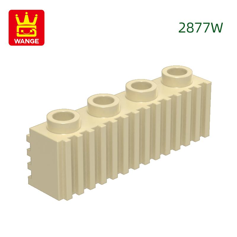 Non-Toxic 81Pcs/Lot 2877W Modified 1X4 With Grille Fluted Profile Building Blocks Moc Color Accessories Compatible With Bricks Toys