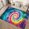 Colorful Galaxy Spiral Pattern Carpet with Cosmic Tie-Dye Design Suitable for Use As an Anti-slip for Living Room Bedroom Sofas