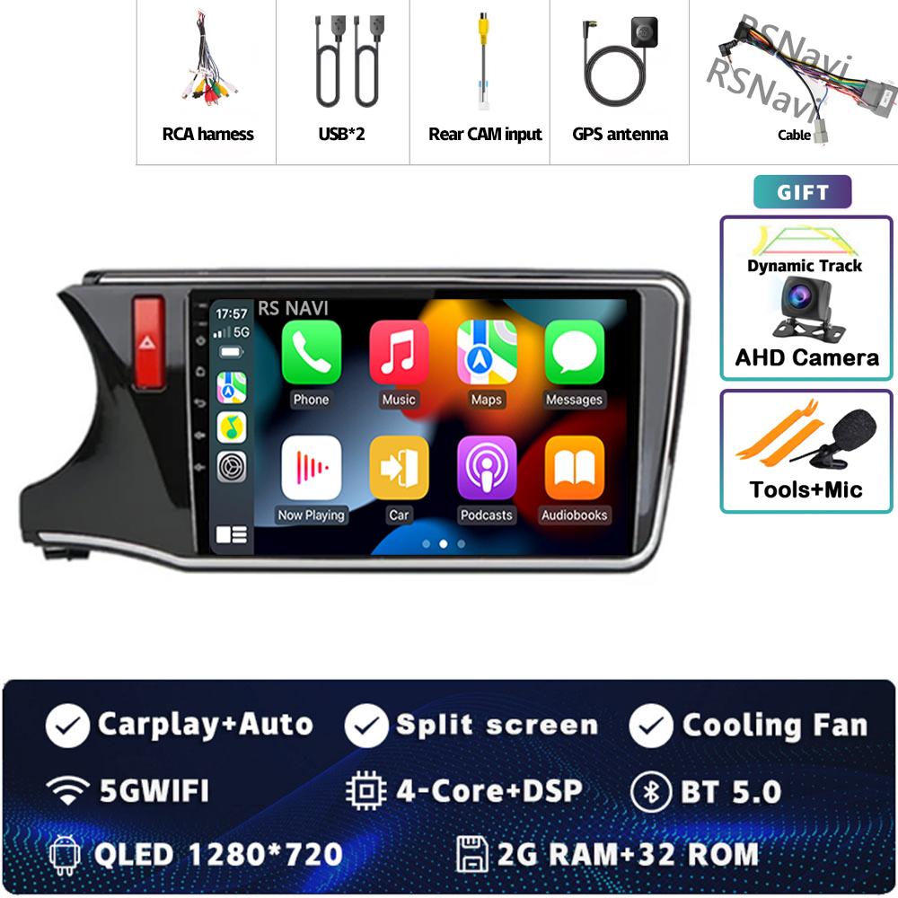 

9 Android 14 Carplay автомобильное радио для HONDA CITY 2015 2016 2017 - 2019 Мультимедийный видеоплеер Навигация GPS Стерео 2Din DVD WIFI