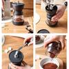 Manual Coffee Bean Grinder with Manual Adjustment Tank Small Hand Coffee Machine
