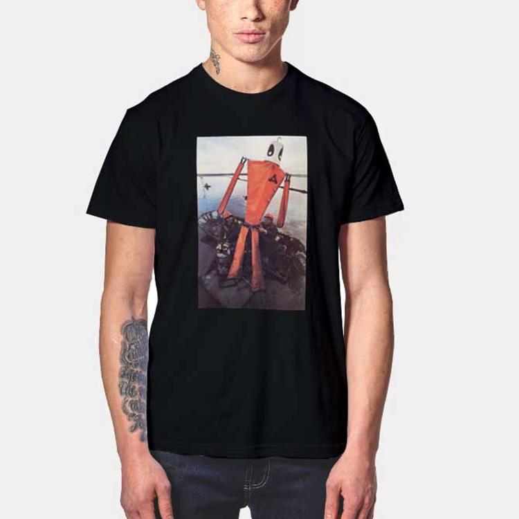 Palace Slick T-Shirt With Oil Painting Robot One Piece Peibo Print Short Sleeve Men Tops Black P16TS077