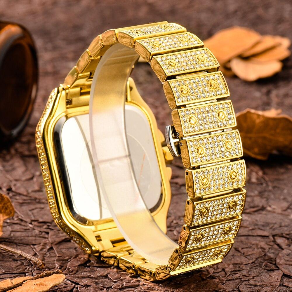 JewelryWe Orologi per gli Uomini Quadrato Analogico Scheletro Lunimous Quarzo Calendario Orologio In Acciaio Inox Lucido Affari Casual Orologi, nero