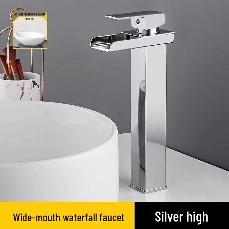 Handdun Deck-Mounted Hot/Cold Basin Faucet