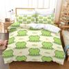 Lovely Green Frog Duvet Cover Set Baby Alpaca Bed Linen Horse Soft Bedding Set With Pillowcase For Girls Boys Gift Bedroom Decor
