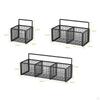 3 Pieces No Drill Wall Hanging Bathroom Basket Combo, Fruit Wire for Shower Multipurpose