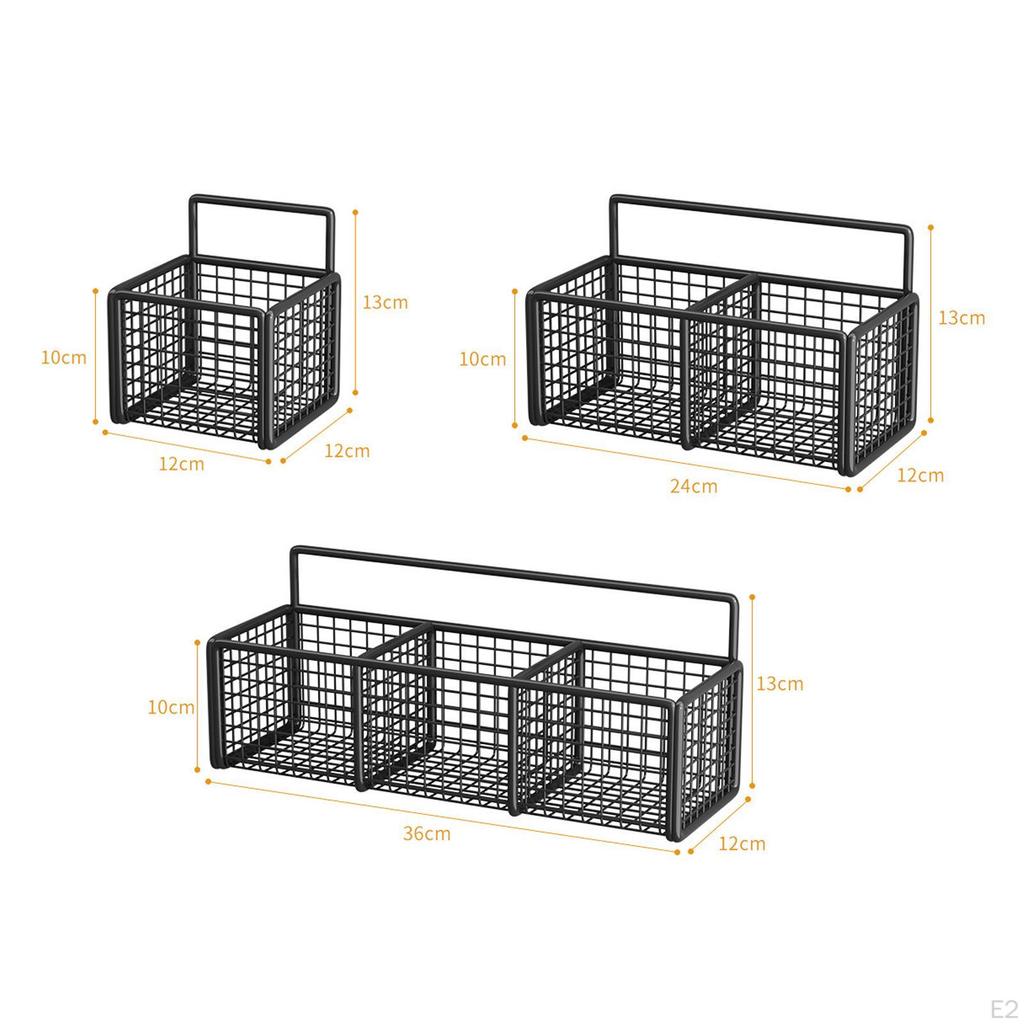 3 Pieces No Drill Wall Hanging Bathroom Basket Combo, Fruit Wire for Shower Multipurpose