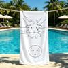 Cute GANADI Anime Towel For Outdoor Camping Beach Towel Super Absorbent Quick-Drying Summer Towel