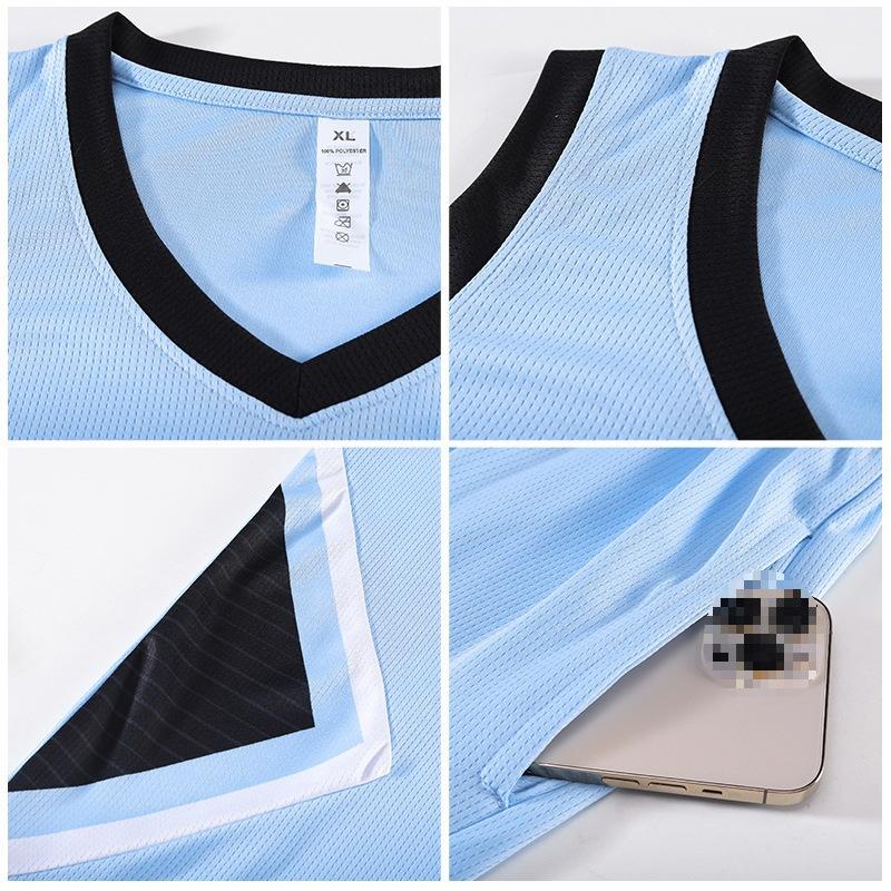 Summer new men's and adults basketball uniforms, children's and women's youth training game jerseys, quick-drying and breathable printing