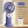 3-Speed Handheld Fan with Phone Holder Quiet USB Rechargeable Mini Personal Desk Fan Portable Travel Outdoor Summer Cooling Fan