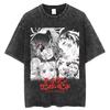 Anime Deadman Wonderland Shiro Graphic T Shirt Men Women T-shirts Vintage Washed Tee Harajuku Male Oversized T-shirt