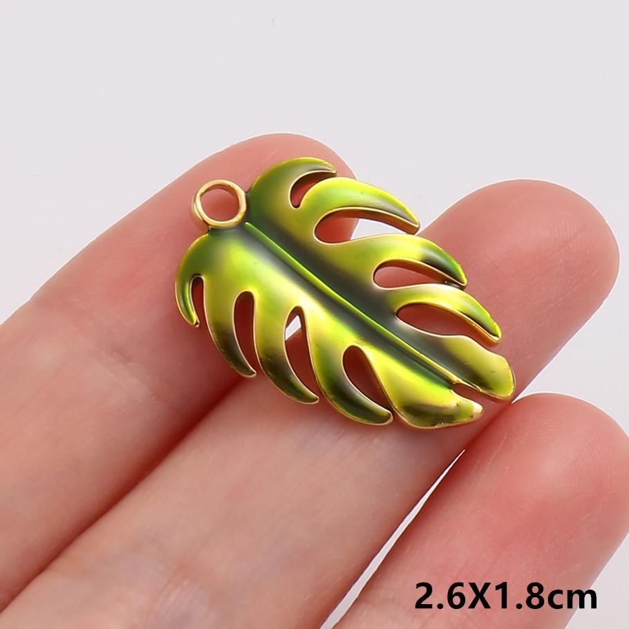 5pcs/Lot Exquisite Fashion Stainless Steel Hollow Flower Pendants For Jewelry Making Bracelets Necklace Plant Charm DIY Findings