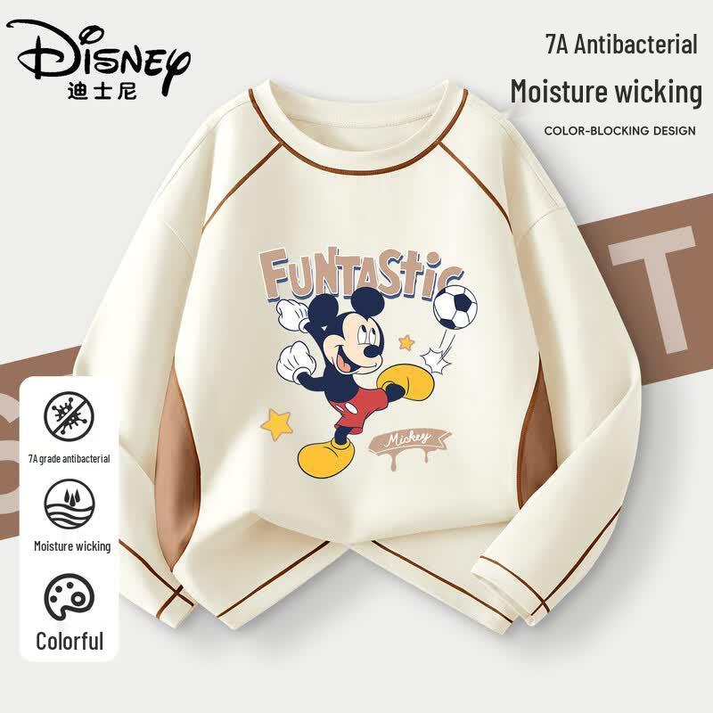 Детская хлопковая футболка с длинным рукавом для мальчиков Disney 140 абрикосовый