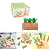 Wooden Pulling Radishes Toy Inserted Carrot Game Children Baby Education ToyPulling Radishes