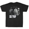 Herren ZZ Top Schwarz-Weiß-Foto Bild 2013 Tour (San Jose - Nashville) T-Shirt Medium