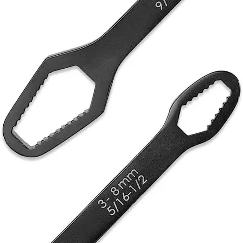 Universal Double-head Torx Wrench 3-17mm 8-22mm 5mm Thickness Self-tightening Adjustable Wrench Board Hand Tools Multi-function
