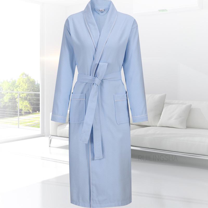 Luxury 5-Star Pure Cotton Bathrobe: Absorbent, Quick-Dry, Long Style for Men, Women, Couples, Suitable for All Seasons.