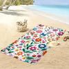 Colorful Floral Pattern Design Beach towel quick-drying for travel outdoor sports jogging beach and swimming