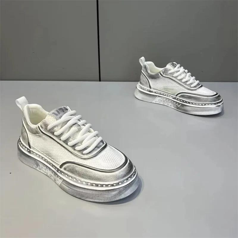 Fashion 2024 latest men's mesh breathable lightweight casual shoes, high-quality retro color comfortable morning running sports shoes