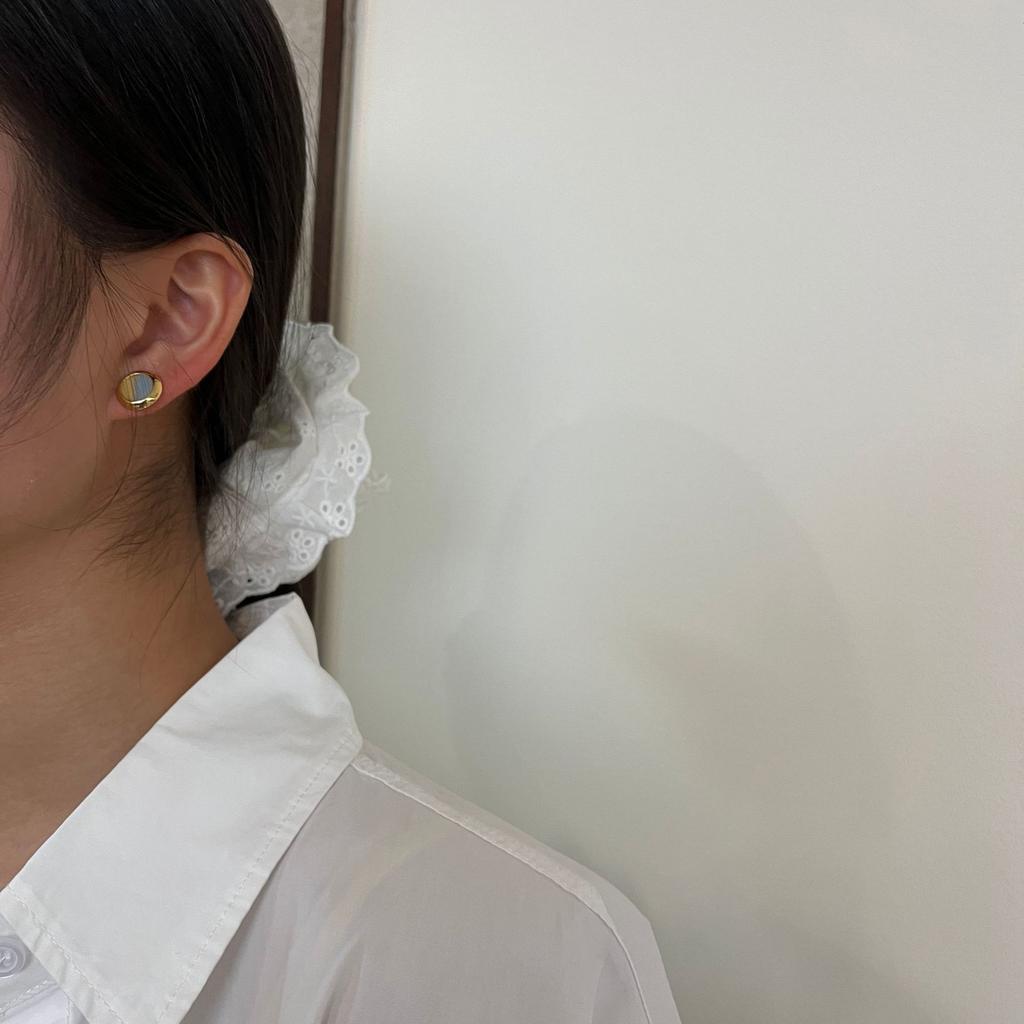 Opal Saplama Küpeler Kadınlık Mini Kompakt Küpeler Premium Yuvarlak Küpeler