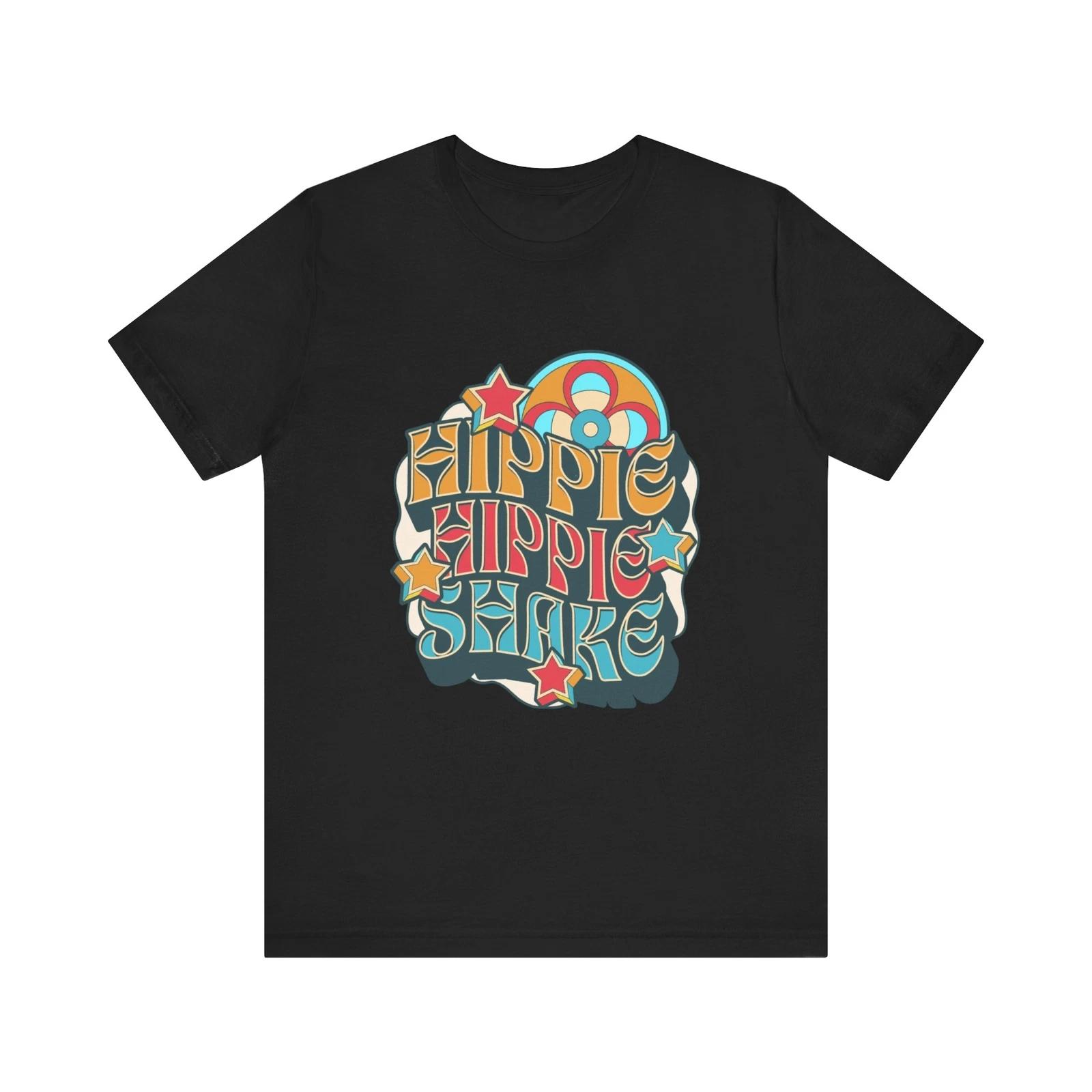 

Hippie Hippie Shake Tee-, Boho Tee, Retro Shirt, Festival Top,Rock Tee L