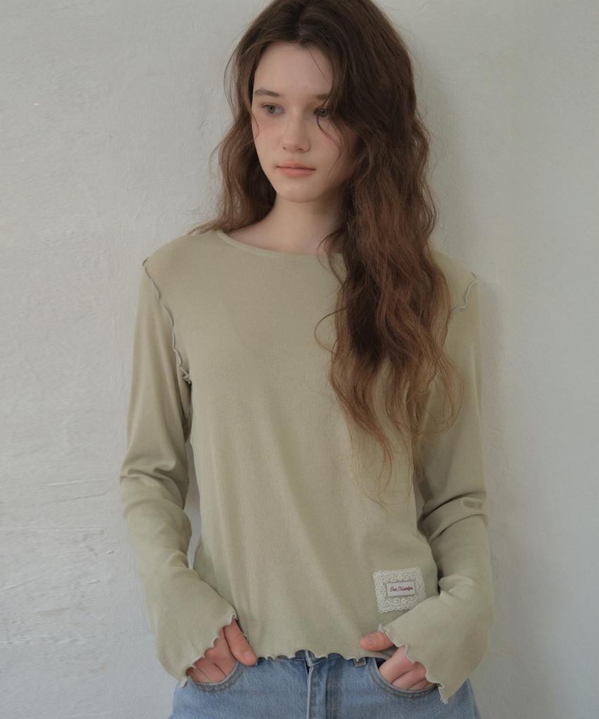Aueonoseuteljia Lisse Merrow T-Shirt_Pistachio(O26Tp01)