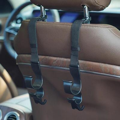 2pcs Car Back Seat Hook Multi-function Rear Seat Headrest Hanging Hook Umbrella Holder Seat Back Storage Interior Organizer