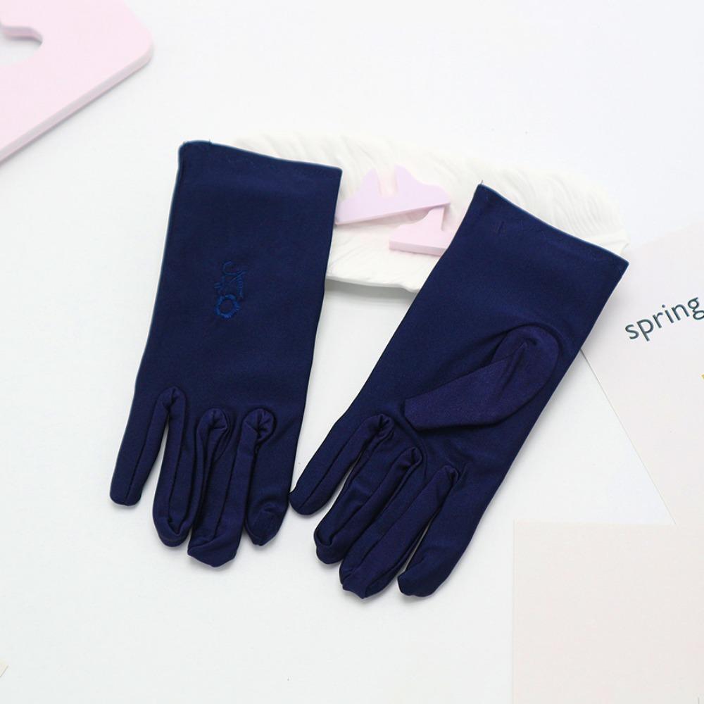 Summer Sunscreen Gloves Women Spring and Autumn Thin Electric Car Riding Etiquette Elastic Jewelry Lace UV Protection