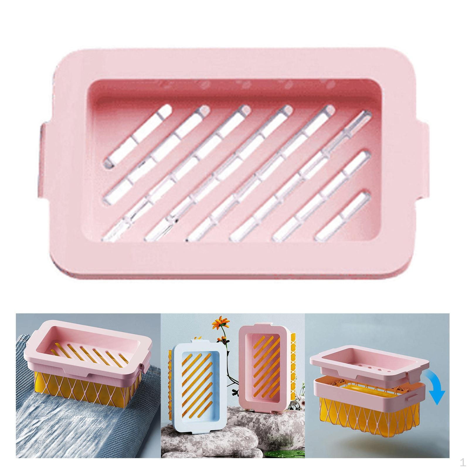 

Пенящийся держатель для мыла, легко моющийся контейнер для мыла для кемпинга, розовый