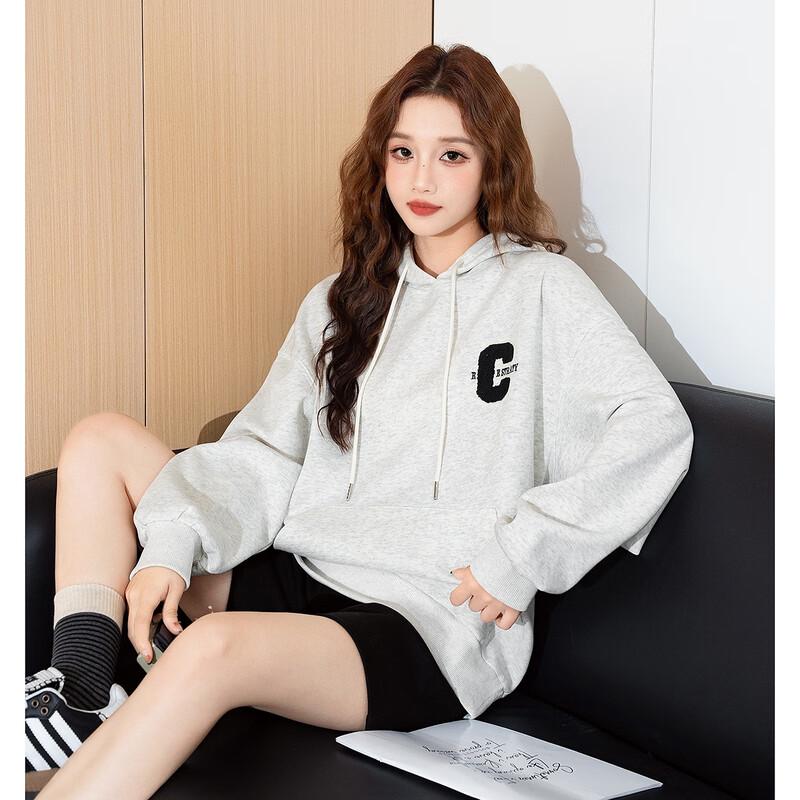 TonLion 2024 Women's Embroidered Letter Hooded Sweatshirt