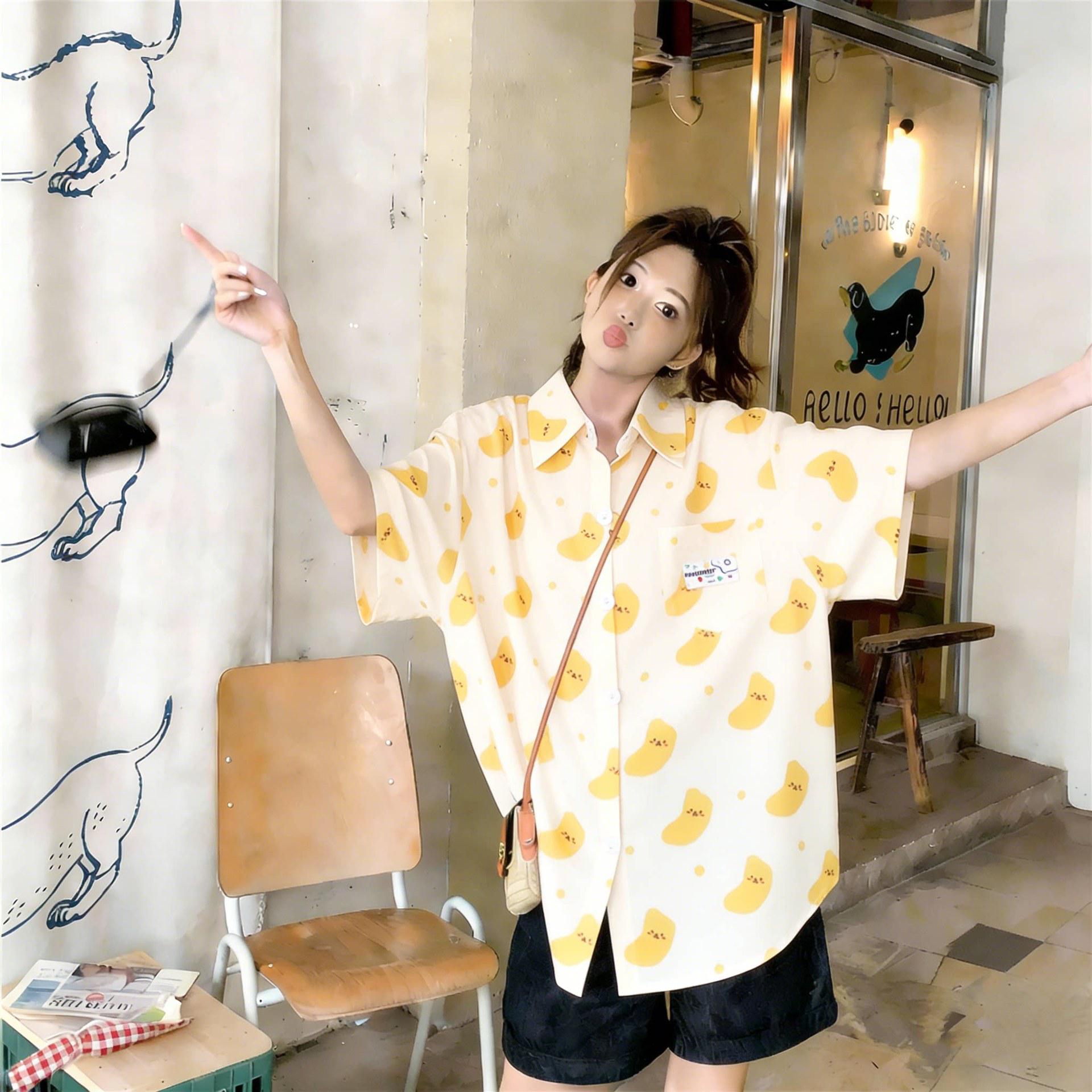 

Women s Plus Size Printed Short Sleeve Shirt - Summer 2026 New Arrival, Casual Loose Slimming Design. XL: Extra Large