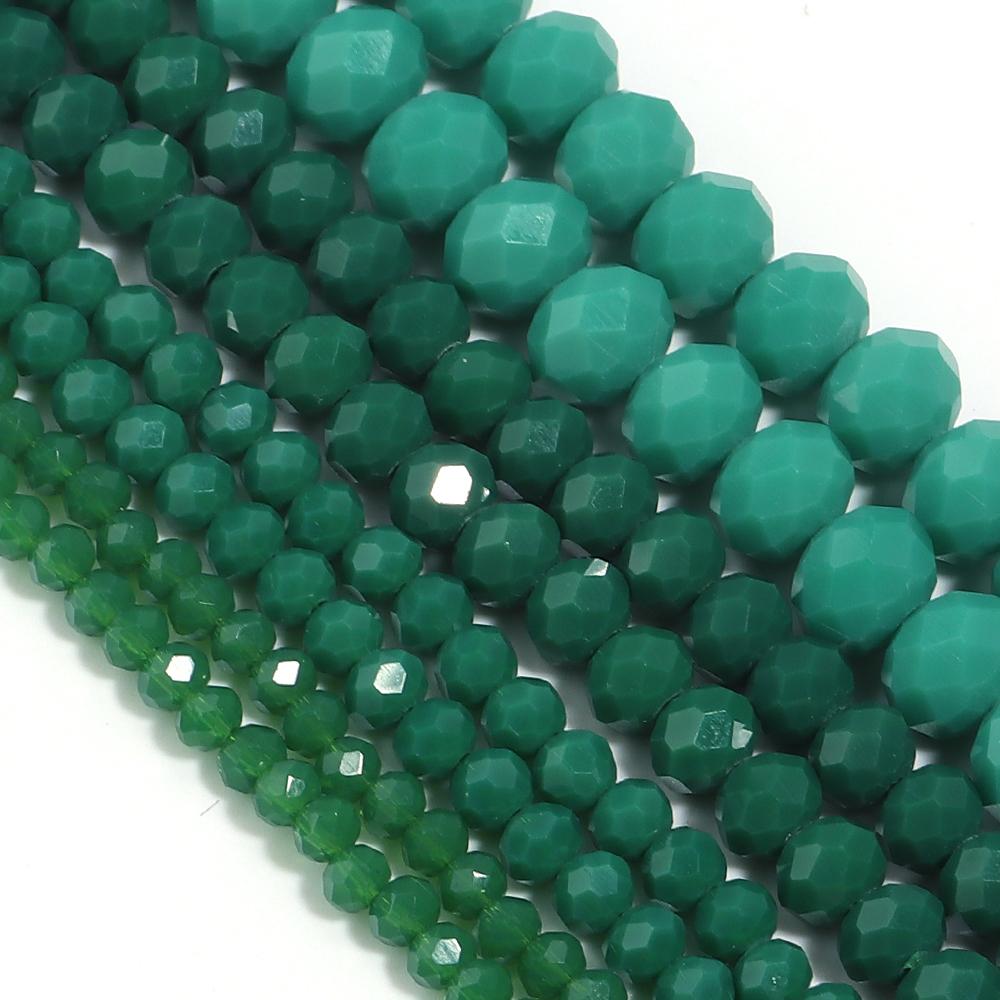 3/4/6/8/10mm Multicolor Crystal Glass Faceted Beads Rondelle Spacer Flat Abacus Bead For Jewelry Making DIY Necklace Accessories