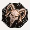"Devilish Ram Skull Pentagram Tattoo Design Sticker" Umbrella, Cute Umbrella with Cute Design, Portable 3-Fold Compact Umbrella for Men & Women, Valen