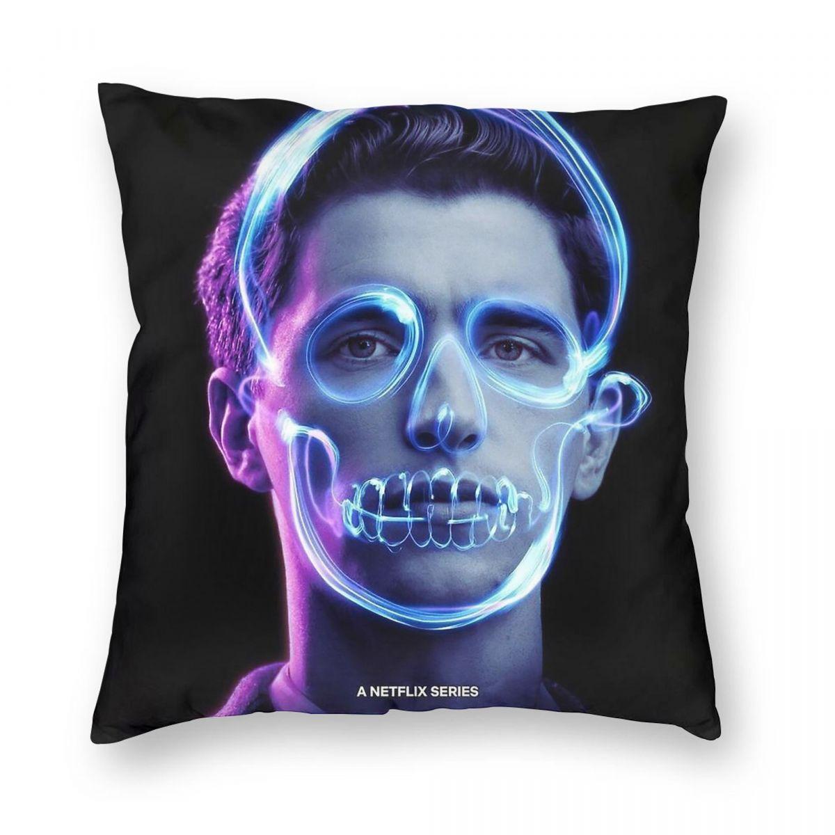 Dead Boy Detectives Edwin Paine Neon Square Pillowcase Polyester Linen Velvet Creative Zip Decor Pillow Case Sofa Cushion Case 30x30cm