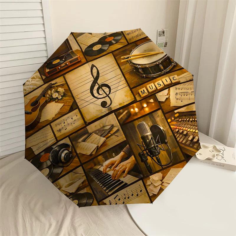 

1PC Music Instruments Umbrella-8-Rib Reinforced, Automatic Open, Lightweight & Durable, Cute Fashion Accessory for Outdoor-Y0332