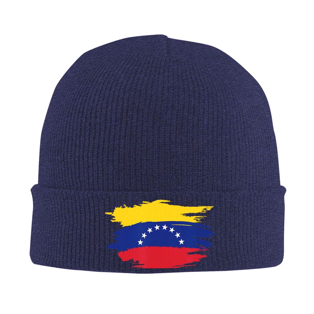 Vzla Pride Venezuelan Flannels of Venezuela Knitting Hat Beanie Hats Gym Warm Unisex Bonnet Hats Winter Custom Cool Caps Present