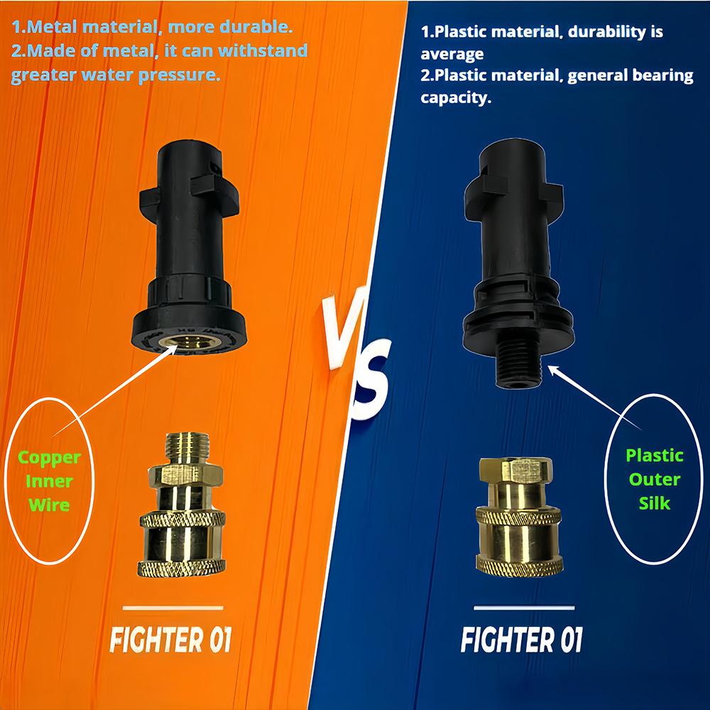 High Pressure Water Gun Foam Cannon Adapter Kit for Karcher K2 K3 K4 K5 K6 K7, Quick Connect with Color Nozzle Attachments