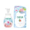 Kracie Naive Foaming Body Soap Cool Peach Mint Pump Type 600ml  Refill 480ml