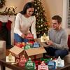 Ritual Feeling Christmas Gift Souvenirs 10 Pcs 3D Tree Greeting Cards, Holiday Postcards Thick Cardboard Cards Bulk for New Year, Winter Xmas