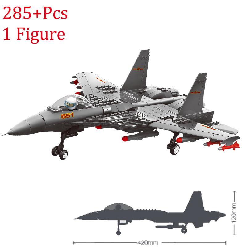 Military Carrier Aircraft Gunship Eagle Stealth Fighter Building Block Sets Classic War Airplane Bricks Kid Educational Toy