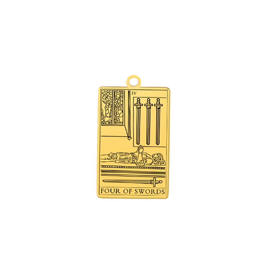 Suit of Pentacles Tarot Cards Vintage Amulet Pendant for Necklaces Suit of Swords Traditional Tarot Art Minor Arcana Wholesale