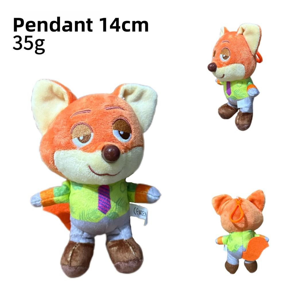 Zootopia Judy Nick Rabbit And Fox Plush Doll Pendant Keychain For Kids Fox,14cm