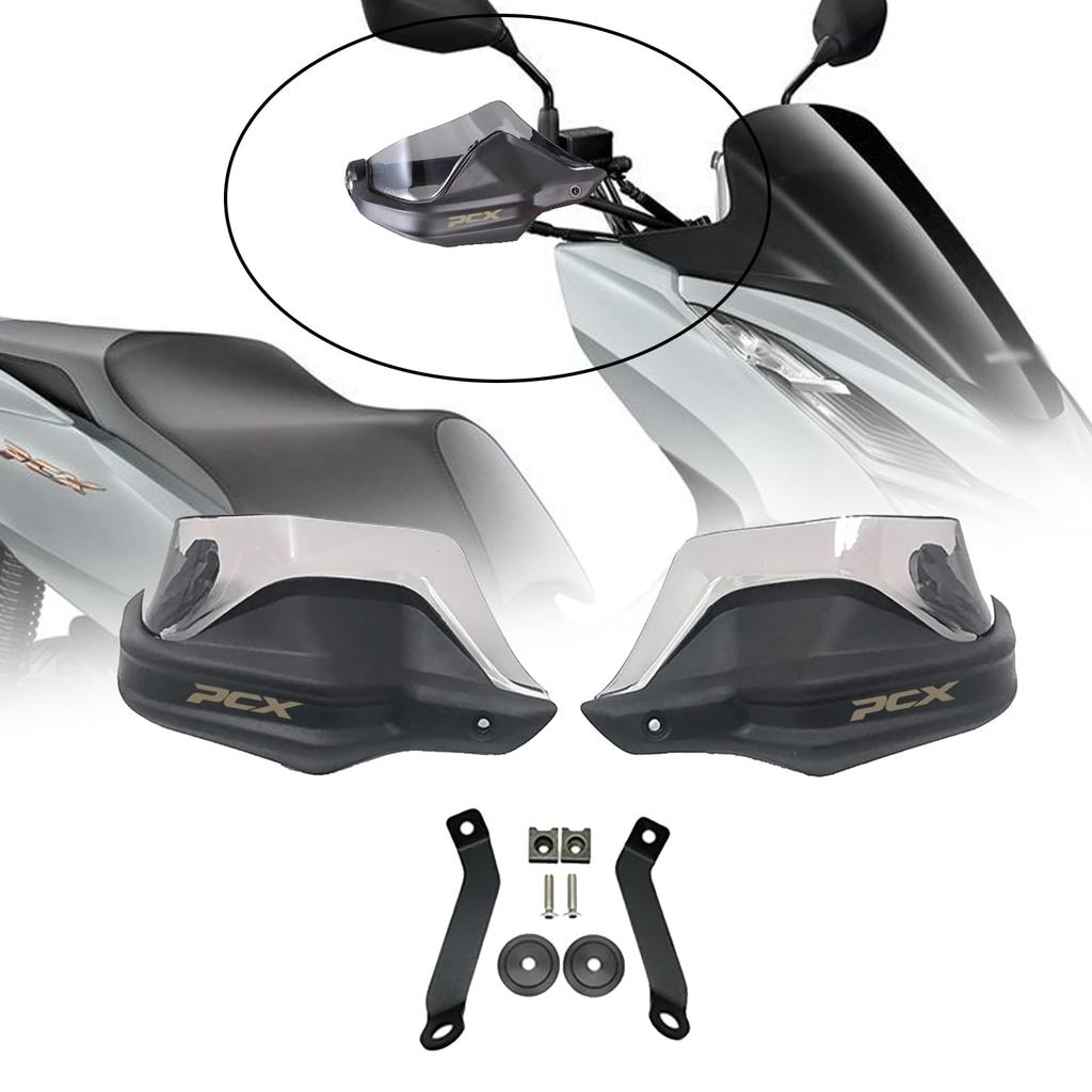 MAORANG Motorcycle Hand Guards for Wind Protection for Smoke Gray PCX160/PCX150 (2024-2025) - Windproof, Dual-Handed PCX160/PCX150 (2017-2025+) -