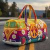 3D VW Bus Retro Travel & Gym Bag: Trendy Short-Distance Fashion